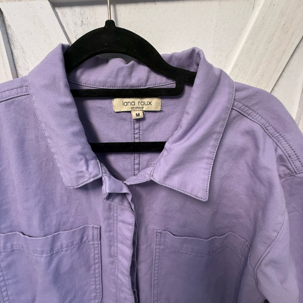 Utility Jumpsuit in Lavender - Picture 3 of 6